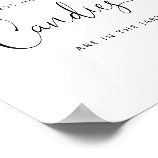 水色の小さな桃はキャンディーの数を推測する ポスター (角)