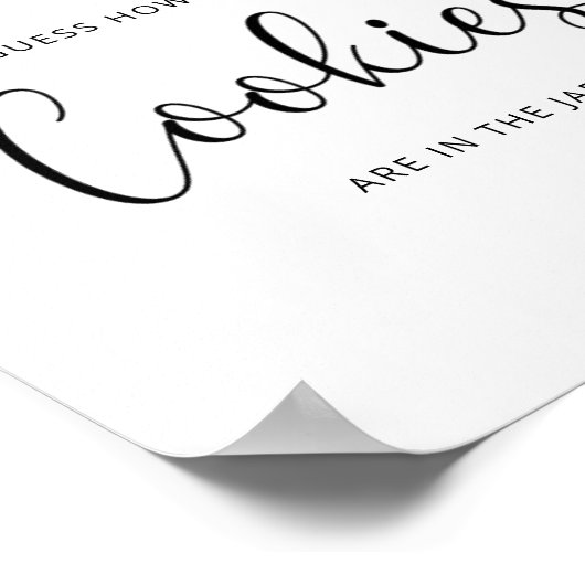 水色の小さな桃はクッキーの数を推測 ポスター (角)