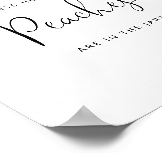 水色の小さな桃は桃の数を推測する ポスター (角)