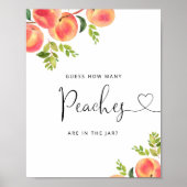 水色の小さな桃は桃の数を推測する ポスター (正面)