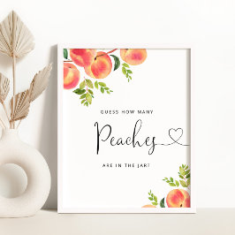 水色の小さな桃は桃の数を推測する ポスター