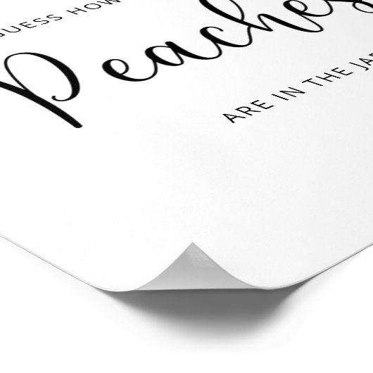 水色の小さな桃は桃の数を推測する ポスター (角)