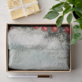 水色の居心地の良いクリスマスレッドキャンドルホリーベリー 薄葉紙 (ギフト)