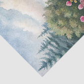 水色の居心地の良いホワイトハウスピンクの牡丹の庭 薄葉紙 (詳細)