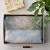 水色の居心地の良いホワイトハウスピンクの牡丹の庭 薄葉紙 (ギフト)