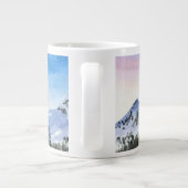 水色の山のコーヒーマグ ジャンボコーヒーマグカップ (裏面)