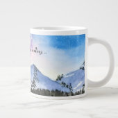 水色の山のコーヒーマグ ジャンボコーヒーマグカップ (右)