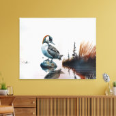 水色の岩の上の美しい岩 キャンバスプリント (インサイチュ (リビング))