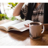 水色の岩の上の美しい岩 コーヒーマグカップ