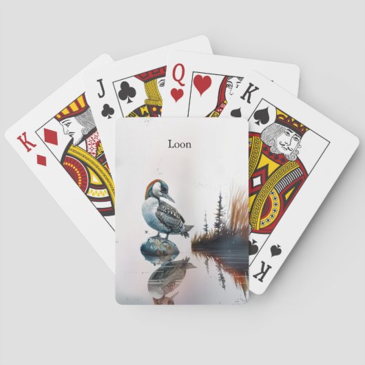 水色の岩の上の美しい岩 トランプ (裏面)