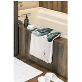 水色の岩の上の美しい岩 バスタオルセット