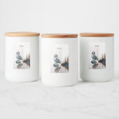 水色の岩の上の美しい岩 フードラベル (ボトル)