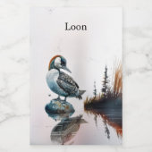 水色の岩の上の美しい岩 フードラベル (シングルラベル)