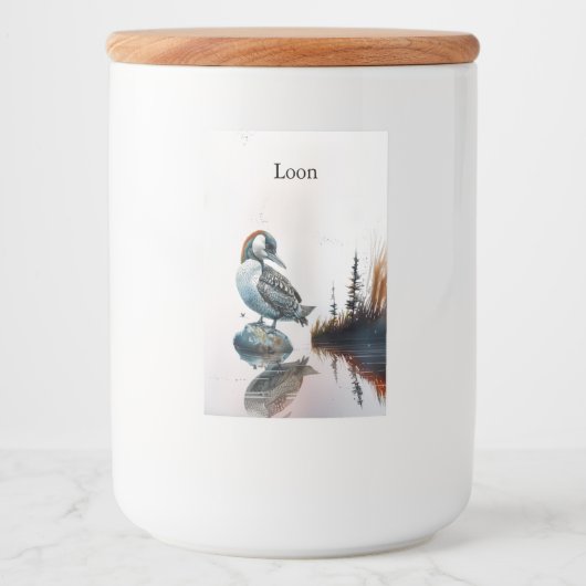 水色の岩の上の美しい岩 フードラベル (正面)