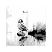 水色の岩の上の美しい岩 ラバースタンプ (インプリント)