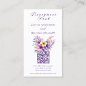 水色の島ロマンス – レジストリ – ハネムーン 名刺 (裏面)