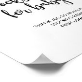 水色の常緑フローラ本ベビー ポスター (角)