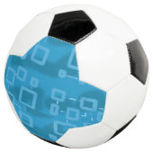 水色の幾何学模様（シアン） サッカーボール (3/4)
