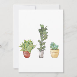 水色の手の絵を描内内植物 サンキューカード