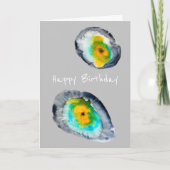 水色の抽象芸術貝 カード (正面)