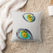 水色の抽象芸術貝 クッション (ブランケット)