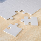 水色の抽象芸術貝 ジグソーパズル (側面)