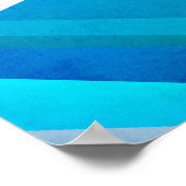 水色の明るい抽象芸術背景(ジオメトリ) ポスター (角)