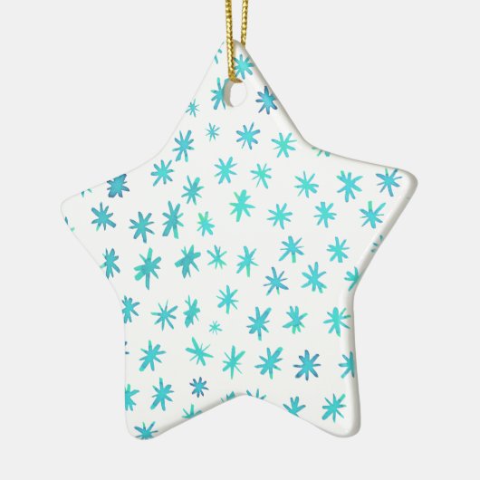 水色の星 – アクア セラミックオーナメント (左)