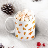 水色の星 – オレンジ コーヒーマグカップ