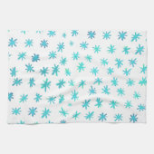 水色の星 – ターコイズ キッチンタオル (横)