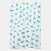 水色の星 – ターコイズ キッチンタオル (縦)