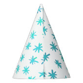 水色の星 – ターコイズ パーティーハット (裏面)