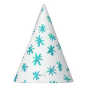 水色の星 – ターコイズ パーティーハット (左)