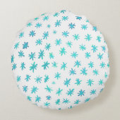 水色の星 – ターコイズ ラウンドクッション (裏面)