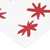 水色の星 – 赤 ショートテーブルランナー (コーナー)