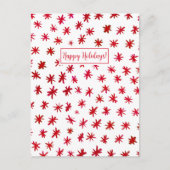 水色の星 – 赤 シーズンポストカード (正面)