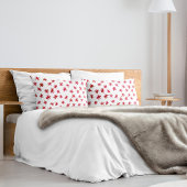 水色の星 – 赤 枕カバー