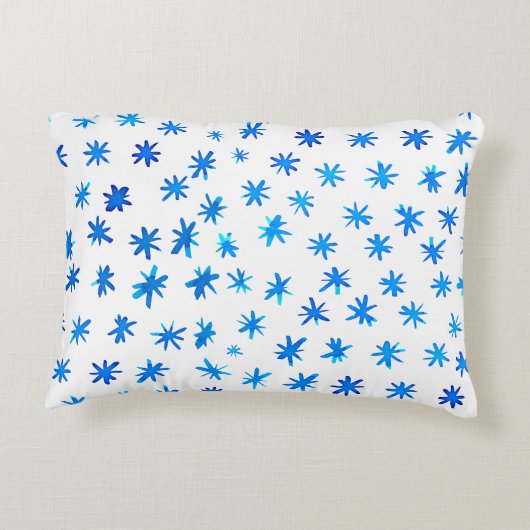 水色の星 – 青 アクセントクッション (裏面)