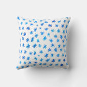 水色の星 – 青 クッション (裏面)