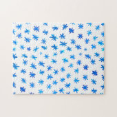 水色の星 – 青 ジグソーパズル (横)