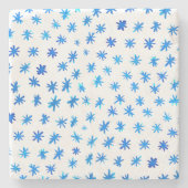 水色の星 – 青 ストーンコースター (正面)