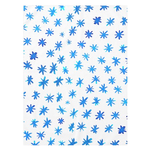 水色の星 – 青 テーブルクロス (正面)