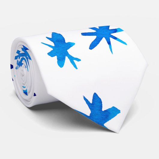水色の星 – 青 ネクタイ (ロール)