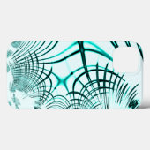 水色の曲線トレースを交差しました。 Case-Mate iPhoneケース (裏面 (横))