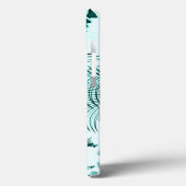 水色の曲線トレースを交差しました。 Case-Mate iPhoneケース (裏面 / 左)