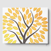 水色の木の水がモノグラム結婚の ゲストブック (裏面)