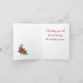 水色の果実とバラクリスマスカード シーズンカード (内部)