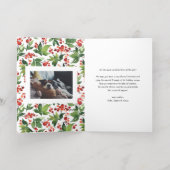 水色の果実と緑のフォトクリスマス 箔シーズンカード (内側レイダウン)