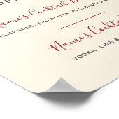 水色の果実のシグネチャードリンク結婚ズのサイン ポスター (角)