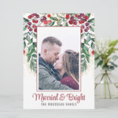 水色の果実の常緑結婚したと明るい シーズンカード (スタンド正面)